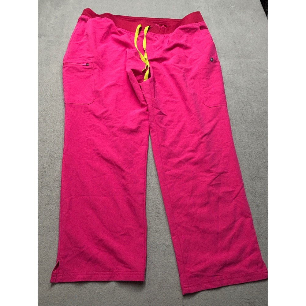 Figs Technical Collection Pink Wide Leg Scrub Pants 4XL 1SW200009